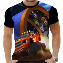Camiseta Camisa Blaze Desenho Carro Sport M enino Kids 01_x000D_