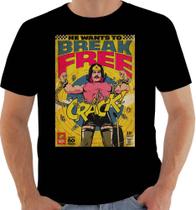 Camiseta Camisa Blusa 443 Freddie Mercury, foi um cantor, pianista e compositor britânico - Primus