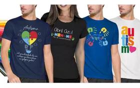 Camiseta Camisa Blusa Autismo Abril Azul Feminina Masculina Transtorno do Espectro Autista TEA 01