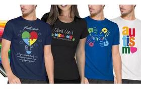 Camiseta Camisa Blusa Autismo Abril Azul Feminina Masculina Transtorno do Espectro Autista TEA 03