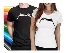 Camiseta Camisa Blusa BandaMetallicaRock Musica Show Masculina Feminina 100% Algodão - Camisetal