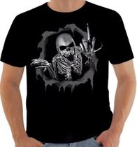 Camiseta Camisa Blusa Estampa Temática Festa Halloween Dia das Bruxas Palhaço Abóbora Caveira