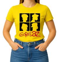 Camiseta Camisa Blusa Feminina Masculina Unissex 100% Algodão Banda GorillazZ Poster Rock HipHop M1