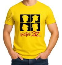 Camiseta Camisa Blusa Feminina Masculina Unissex 100% Algodão Banda GorillazZ Poster Rock HipHop M1