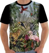 Camiseta Camisa Blusa Florida Moda Verão Primavera Flores Girassol Rosas Plantas Unissex