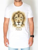 Camiseta Camisa Blusa Gospel Religiosa Evangélica LEÃO DE JUDÁ COLMEIA - LONGLINE Camiseta Camisa Blusa Gospel Religiosa Evangélica LEÃO DE JUDÁ COLMEIA - LONGLINE