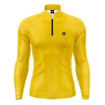 Camiseta Camisa Blusa Pesca Básica Com Proteção Solar Amarelo