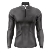 Camiseta Camisa Blusa Pesca Básica Com Proteção Solar Chumbo