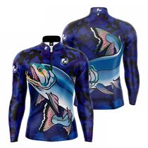 Camiseta Camisa Blusa Pesca Peixe Cachorra Cachorro Com Proteção Uv50