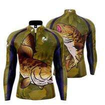 Camiseta Camisa Blusa Pesca Peixe Traíra Com Proteção Uv50
