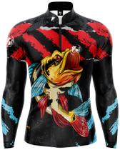 Camiseta Camisa Blusa Pesca Peixe Tucunaré Com Proteção Uv50