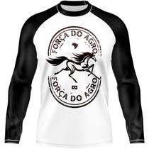 Camiseta Camisa Blusa Ranglan Força Agro Esportes Com Proteção Uv50