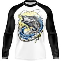 Camiseta Camisa Blusa Ranglan Pesca Isca Anzol Com Proteção Uv50 Camiseta Camisa Blusa Ranglan Pesca Isca Anzol Com Proteção Uv50