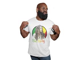 Camiseta Camisa Bob Marley Musica Cantor Reggae Is This Love Branca Camiseta Camisa Bob Marley Musica Cantor Reggae Is This Love Branca