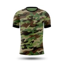 Camiseta Camisa Camuflada Exército Militar Pesca Caça C/punho