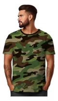 Camiseta Camisa Camuflada Exército Militar Pesca Caça Dry fit top