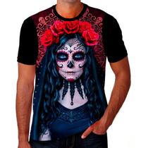 Camiseta Camisa Caveira Mexicana Masculina Femenina Tatoo 12_x000D_