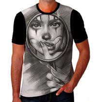 Camiseta Camisa Caveira Mexicana Masculina Femenina Tatoo 3_x000D_