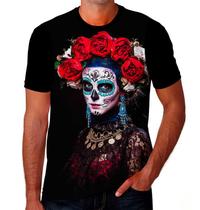 Camiseta Camisa Caveira Mexicana Masculina Femenina Tatoo 8_x000D_