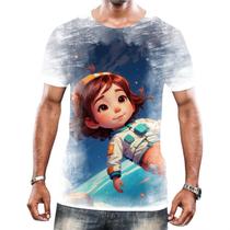 Camiseta Camisa Crianças Astronautas Planetas Galáxias 12