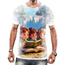 Camiseta Camisa Crianças Leitura Amigos Livros Desenhos 1 - Enjoy Shop