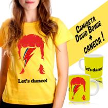 Camiseta camisa David Bowie Lats Dance + Caneca
