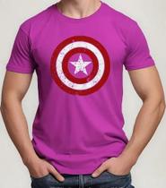 Camiseta Camisa de Algodão Adulto Masculina Feminina Capitão Améric a Herói Escudo Brasão Vingador es