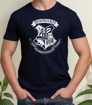 Camiseta Camisa de Algodão Adulto Masculina Feminina Harry Pott er Hogwar ts Brasão MD2