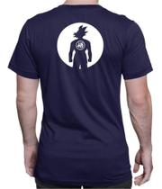 Camiseta Camisa Dragon Ball Z Gt Super Goku Adulto Anime Logo Frente e Costa