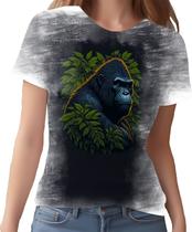 Camiseta Camisa Estampada Primata Gorila Selva Africa HD 1