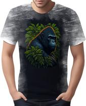 Camiseta Camisa Estampada Primata Gorila Selva Africa HD 2 Camiseta Camisa Estampada Primata Gorila Selva Africa HD 2