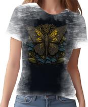 Camiseta Camisa Estampada Steampunk Borboleta Tecnovapor 1