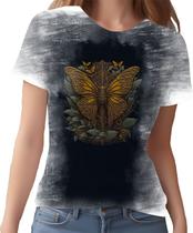 Camiseta Camisa Estampada Steampunk Borboleta Tecnovapor 3 Camiseta Camisa Estampada Steampunk Borboleta Tecnovapor 3