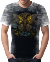 Camiseta Camisa Estampada Steampunk Borboleta Tecnovapor 4 Camiseta Camisa Estampada Steampunk Borboleta Tecnovapor 4