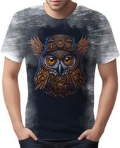 Camiseta Camisa Estampada Steampunk Coruja Tecnovapor 3 Camiseta Camisa Estampada Steampunk Coruja Tecnovapor 3
