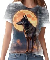 Camiseta Camisa Estampada Steampunk Lobo Matilha Lua HD 1 Camiseta Camisa Estampada Steampunk Lobo Matilha Lua HD 1