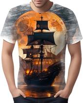 Camiseta Camisa Estampada Steampunk Navio Embarcação HD 8