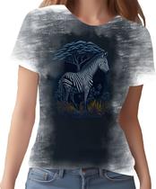 Camiseta Camisa Estampada T-shirt Animais Zebra Listras HD 1