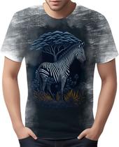 Camiseta Camisa Estampada T-shirt Animais Zebra Listras HD 2