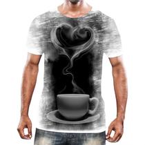 Camiseta Camisa Estampas Eu amo Café Coffee Grãos Arte HD 15