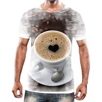 Camiseta Camisa Estampas Eu amo Café Coffee Grãos Arte HD 18