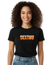 Camiseta Camisa Feminina Algodão Premium Preta Sextou Camiseta Camisa Feminina Algodão Premium Preta Sextou