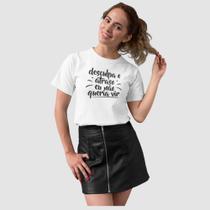 Camiseta Camisa Feminina Blusa Desculpe O Atraso Frases Algodão