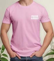 Camiseta Camisa Feminina Masculina Adulto Algodão Uniforme Profissional Atendente Loja Posso Ajudar
