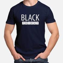 Camiseta Camisa Feminina Masculina Algodão Uniforme Black Friday Para lojista Loja Vendedores MD2