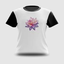 Camiseta Camisa Flor com Pétalas de Cristal