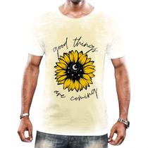 Camiseta Camisa Flor do Sol Girassol Natureza Amarela HD 12