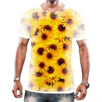 Camiseta Camisa Flor do Sol Girassol Natureza Amarela HD 13