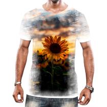 Camiseta Camisa Flor do Sol Girassol Natureza Amarela HD 8