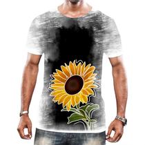 Camiseta Camisa Flor do Sol Girassol Natureza Amarela HD 9